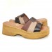 Flatform 24200 Couro Café e Cores